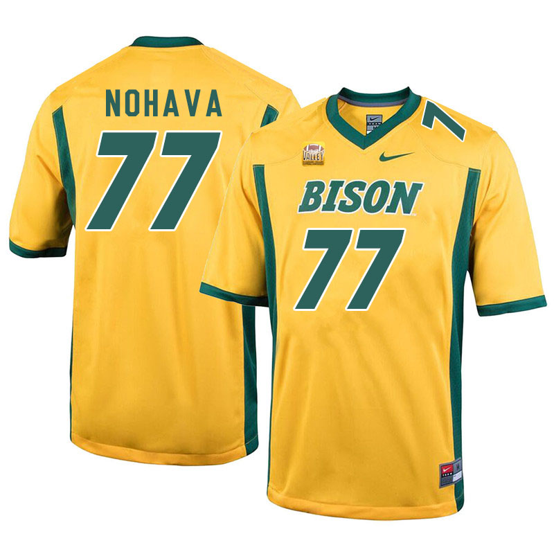 Men #77 Bryan Nohava North Dakota State Bison College Football Jerseys Sale-Yellow